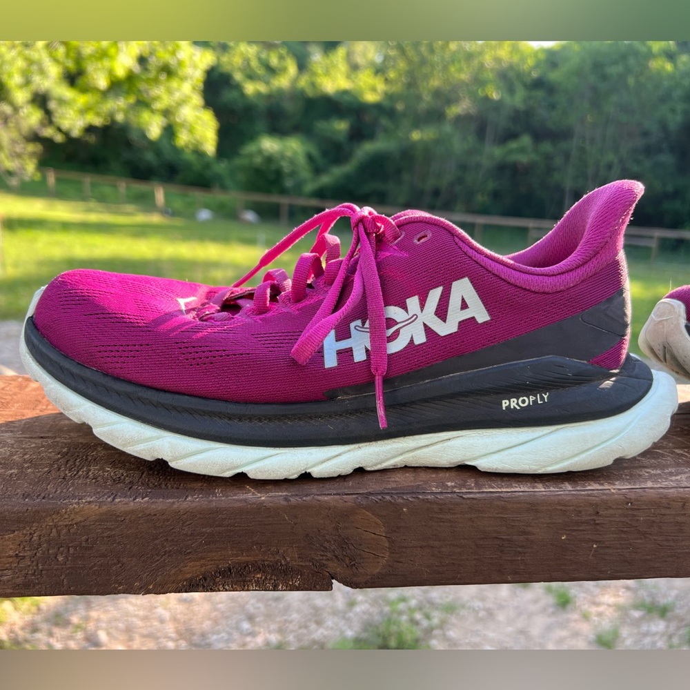 Hoka One One Mach 4 ProFly Festival Fuchsia Running Sneakers, Size 7.5